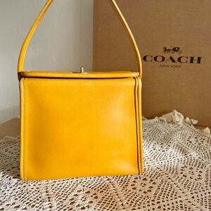 Rare Vintage Coach Geometric Bag in Yellow 9043